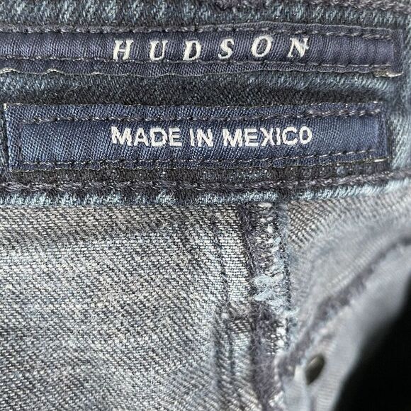 HUDSON Womens Carly Straight Flap-Pockets Jeans Sz 25 Raw-Hem Stretch Low-Rise - Picture 8 of 10